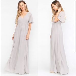 Show Me Your Mumu Emily maxi dress dove grey